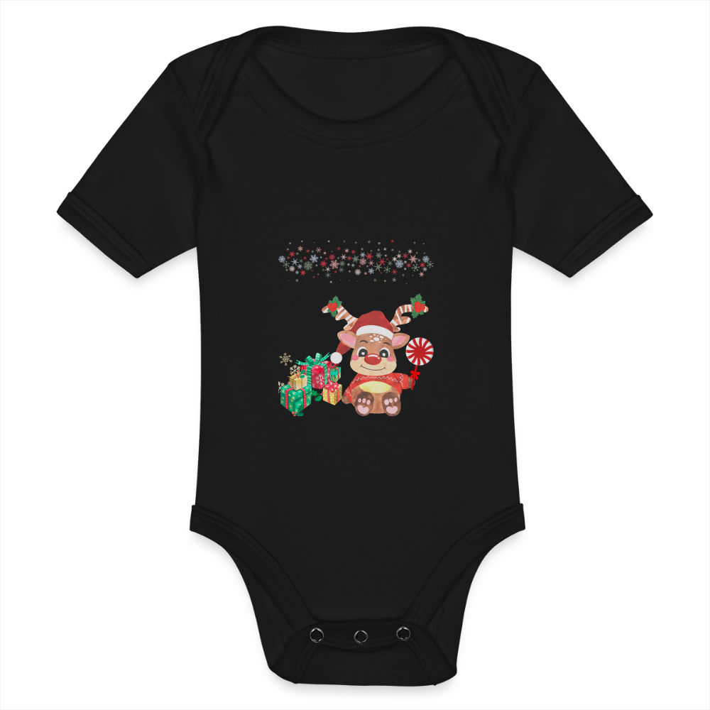 Bio Kurzärmeliger Baby Body - black