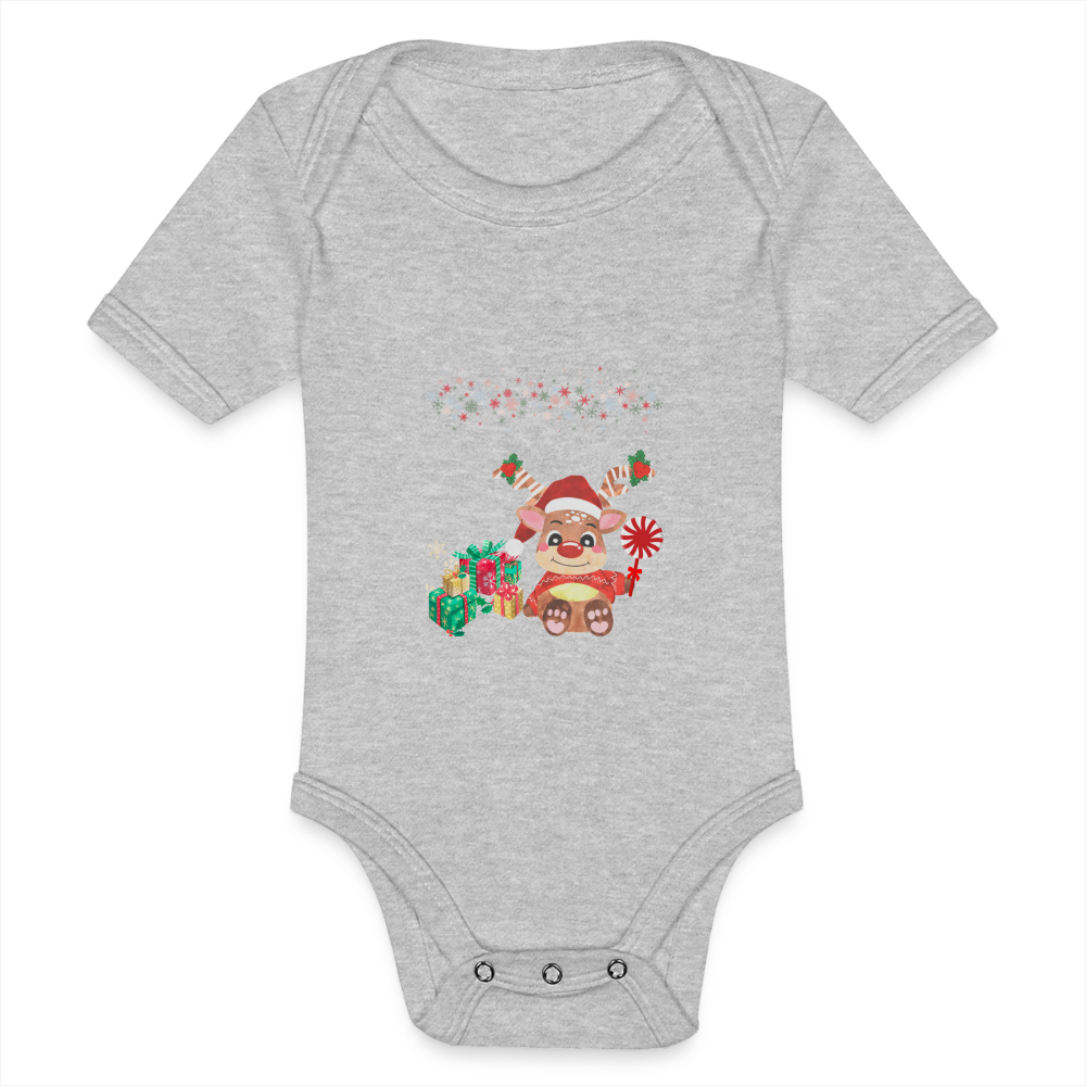 Bio Kurzärmeliger Baby Body - heather grey