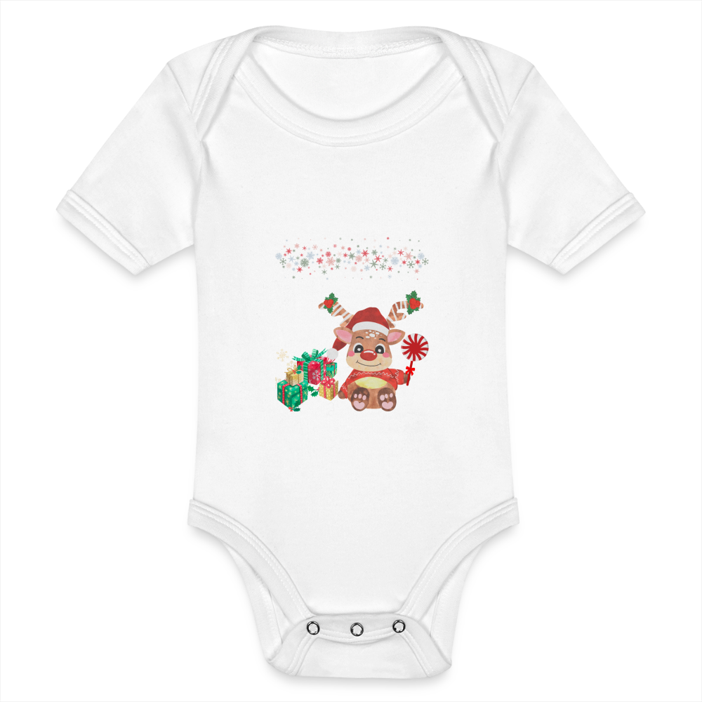 Bio Kurzärmeliger Baby Body - white