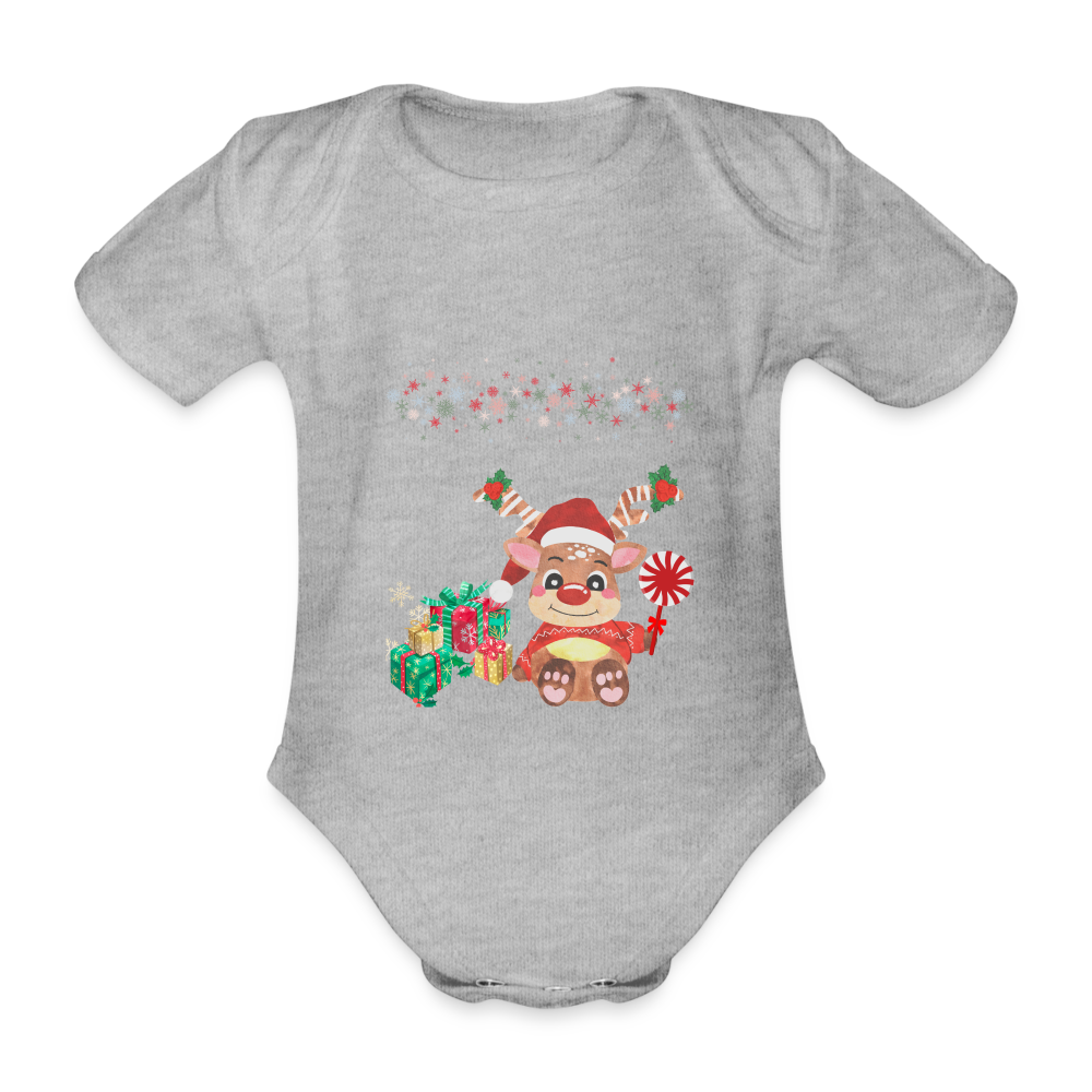 Bio Kurzärmeliger Baby Body - heather grey