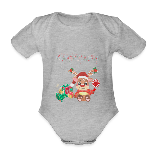 Bio Kurzärmeliger Baby Body - heather grey