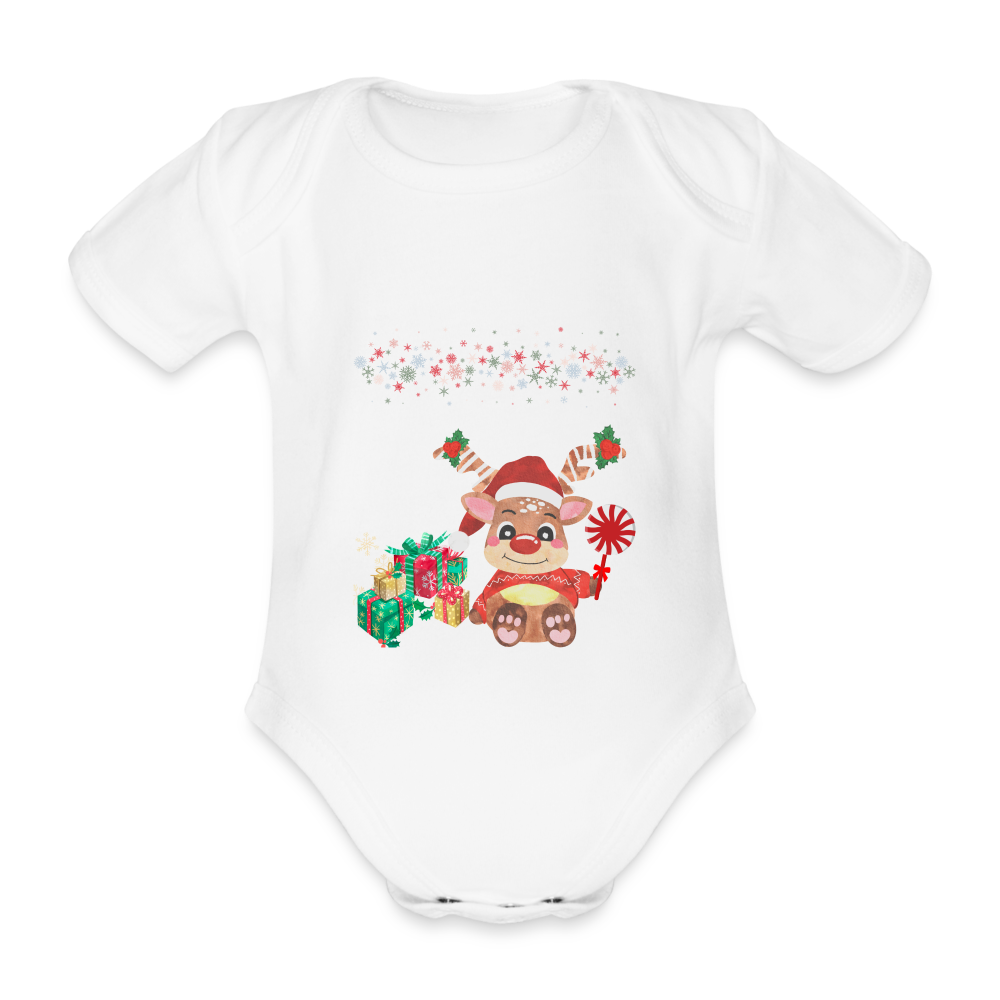 Bio Kurzärmeliger Baby Body - white