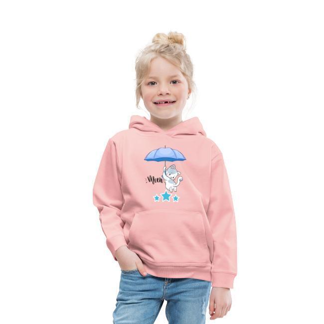 "Meow" Kinder Premium Hoodie mit liebevoll selbst erstelltem Design