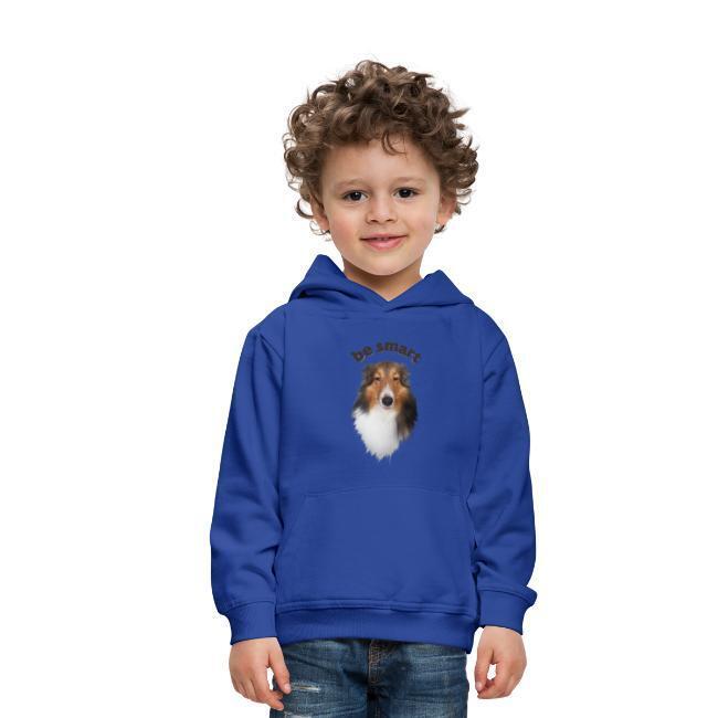 "Be Smart" Kinder Premium Hoodie mit liebevollem Hundedesign