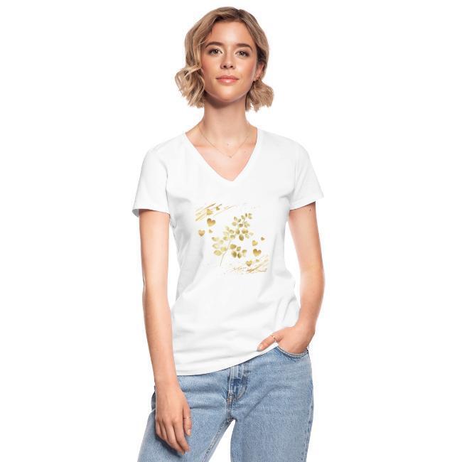 "Goldener Traum"  klassisches Frauen  T-Shirt mit  liebevoll erstelltem Design