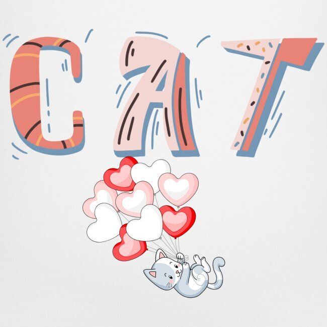 "CAT" Baby Bio-Kurzarm-Kontrastbody mit liebevoll erstelltem Design