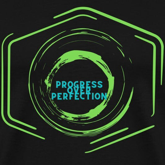 "Progress over Perfection" Herren Premium T-Shirt mit eigenem kreierten Design