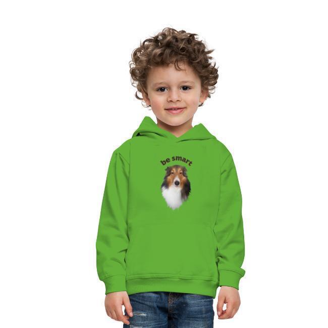 "Be Smart" Kinder Premium Hoodie mit liebevollem Hundedesign