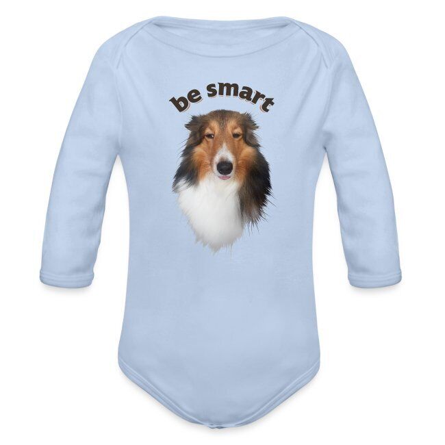 " Be Smart" Baby Bio-Langarm-Body mit liebevollem Hunde  Design