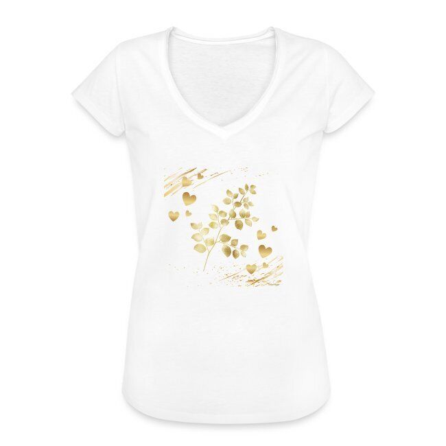 "Goldener Traum" Frauen Vintage T-Shirt mit liebevoll erstelltem Design