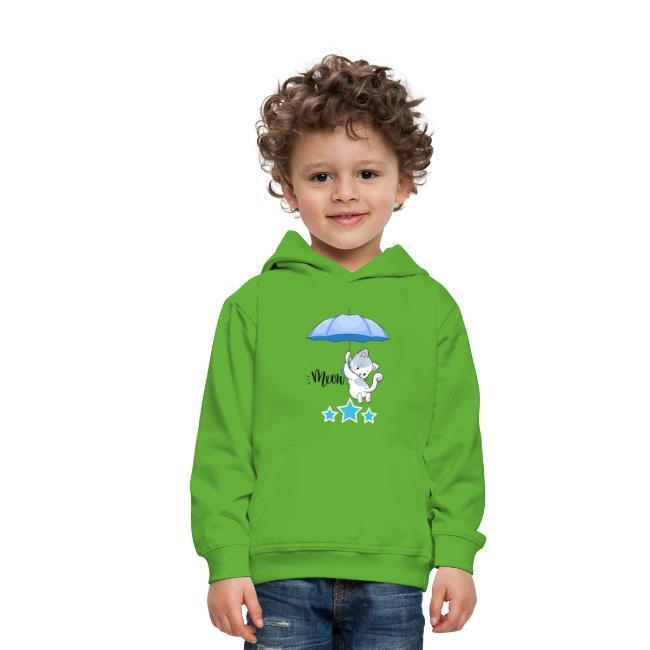 "Meow" Kinder Premium Hoodie mit liebevoll selbst erstelltem Design