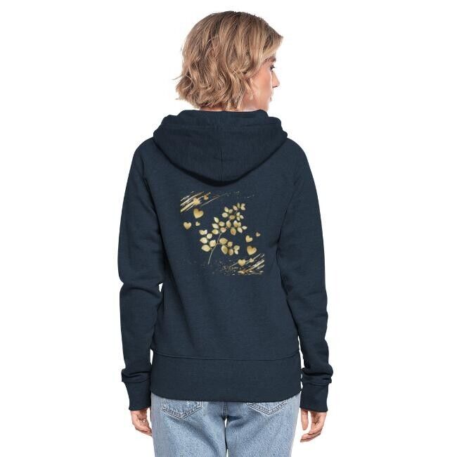 "Goldener Traum" Frauen Premium Kapuzenjacke mit selbst erstelltem Design