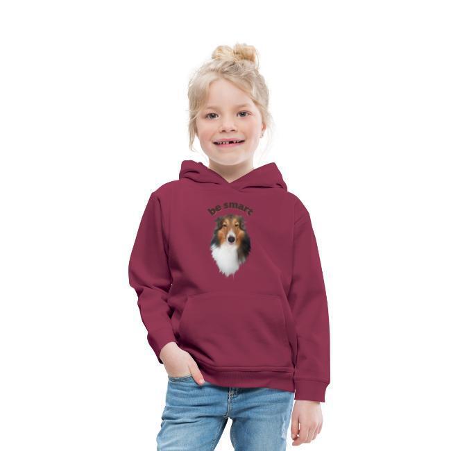 "Be Smart" Kinder Premium Hoodie mit liebevollem Hundedesign