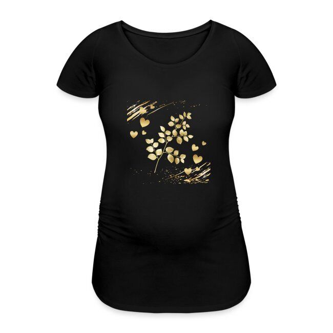 "Goldener Traum" Frauen Schwangerschafts T-Shirt mit liebevoll erstelltem Design