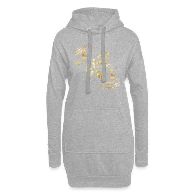 "Goldener Traum" Hoodie Kleid für Damen mit liebevoll erstelltem Design