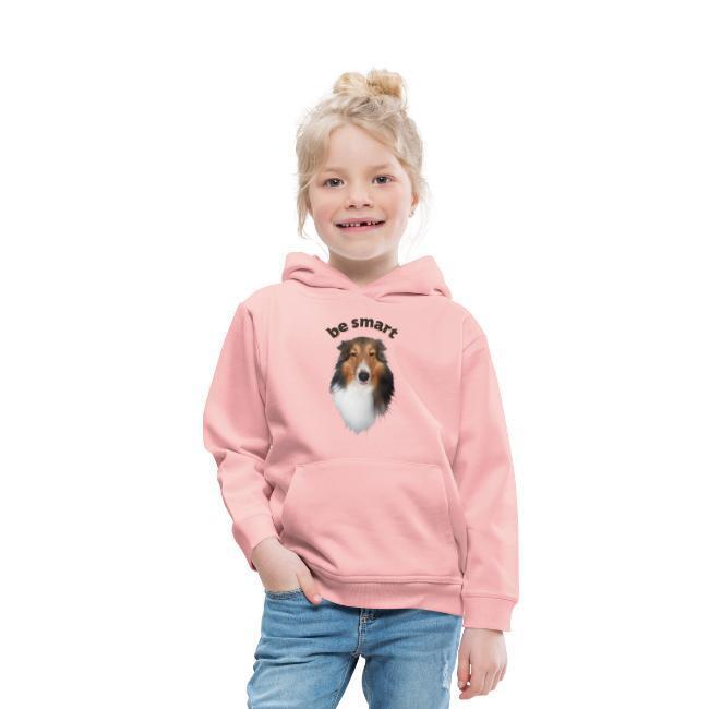 "Be Smart" Kinder Premium Hoodie mit liebevollem Hundedesign