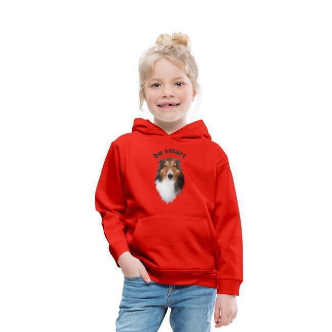 "Be Smart" Kinder Premium Hoodie mit liebevollem Hundedesign