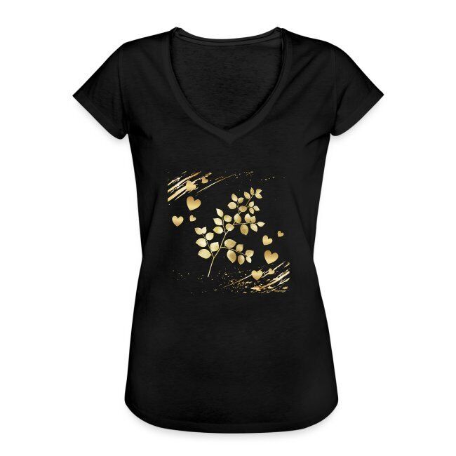 "Goldener Traum" Frauen Vintage T-Shirt mit liebevoll erstelltem Design