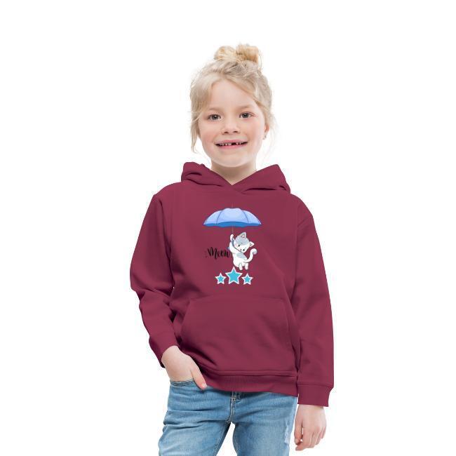 "Meow" Kinder Premium Hoodie mit liebevoll selbst erstelltem Design