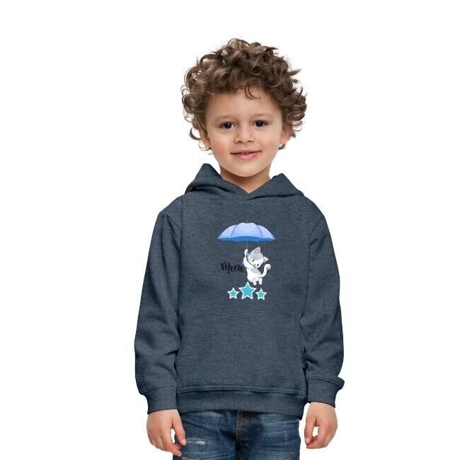 "Meow" Kinder Premium Hoodie mit liebevoll selbst erstelltem Design