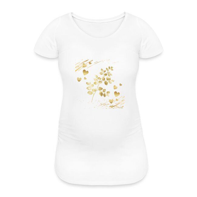 "Goldener Traum" Frauen Schwangerschafts T-Shirt mit liebevoll erstelltem Design