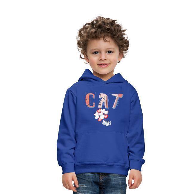 "CAT" Kinder Premium Hoodie mit liebevollem Katzendesign