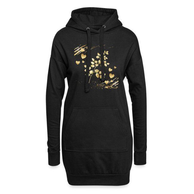 "Goldener Traum" Hoodie Kleid für Damen mit liebevoll erstelltem Design