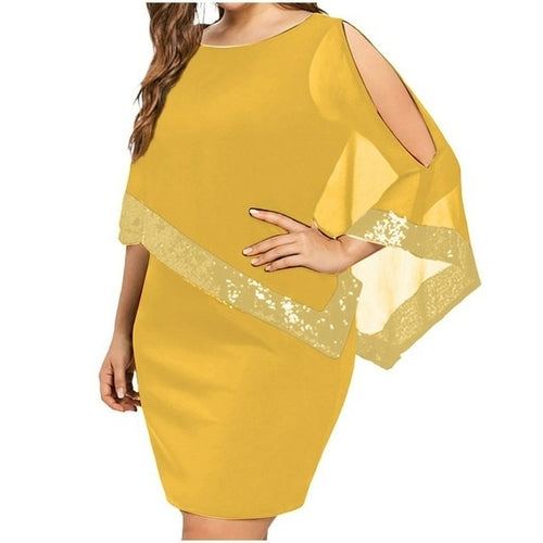 Autumn Winter Plus Size Sexy Irregular Design Bag Hip Dress Women