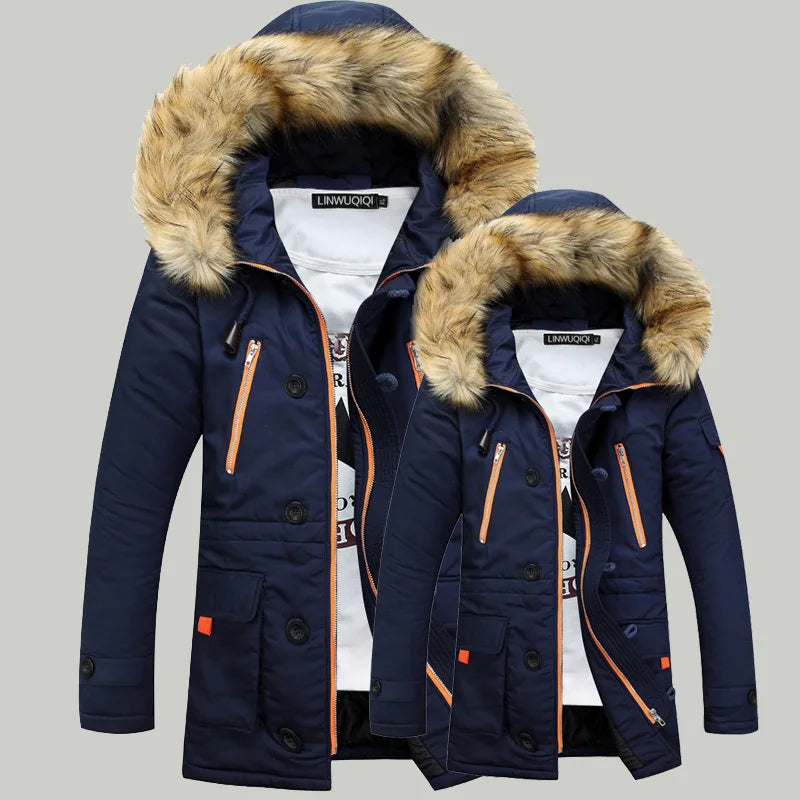 Parka für  Männer schöne Winter Jacke mit Kapuze