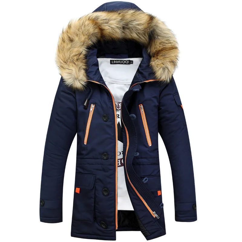 Parka für  Männer schöne Winter Jacke mit Kapuze