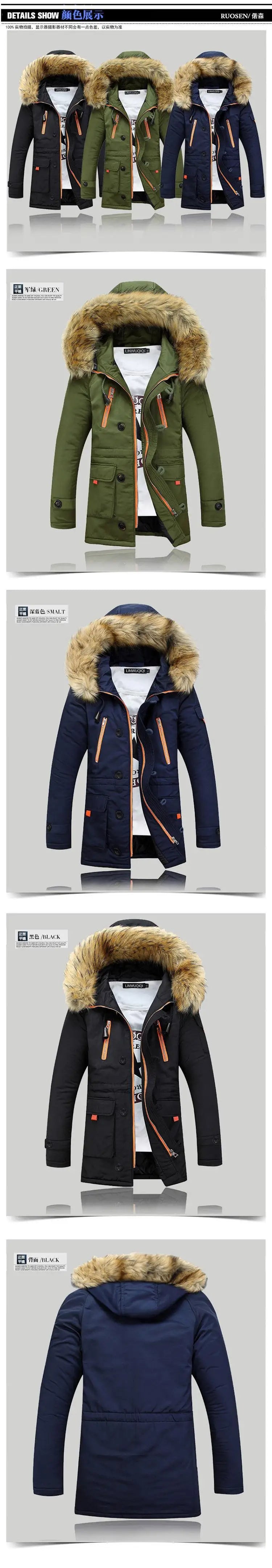 Parka für  Männer schöne Winter Jacke mit Kapuze