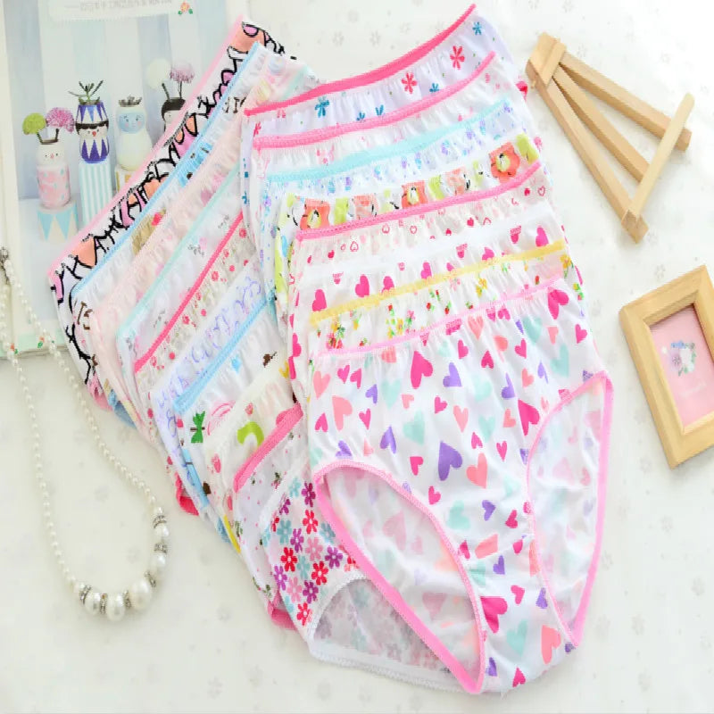 5Pcs Baby Kids Underwear Girls Cotton Panties Girls Briefs 1-12 Years