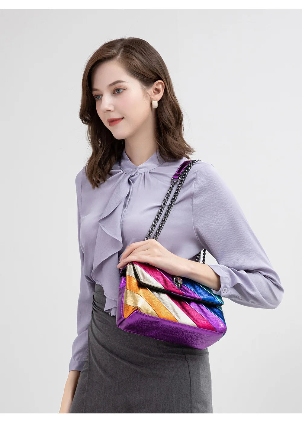 KURT GEIGER LONDON Shoulder Handbag Brand Rainbow