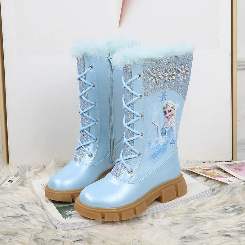 Disney Girls' Princess Elsa Mädchen Stiefel gefüttert