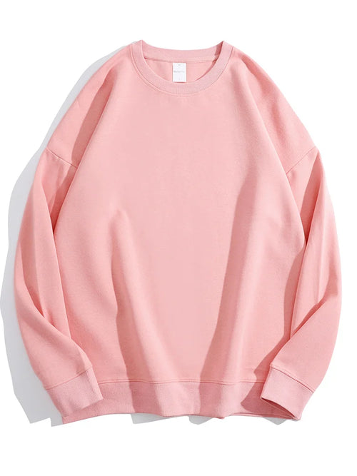 Autumn Oversized Sweatshirts Women Cotton Loose Pullovers Red Round