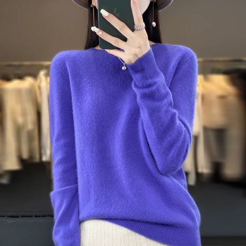 New cashmere sweater women's sweater in autumn and winter 100% merino