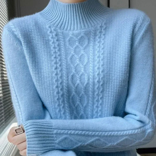 Damen-Rollkragenpullover aus 100% Kaschmir in großen Größen bis 6XL