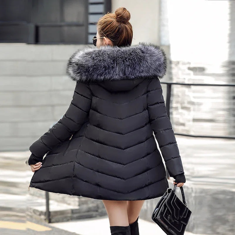 2024 New Arrival Fashion Slim Women Winter Jacket Cotton Padded Warm