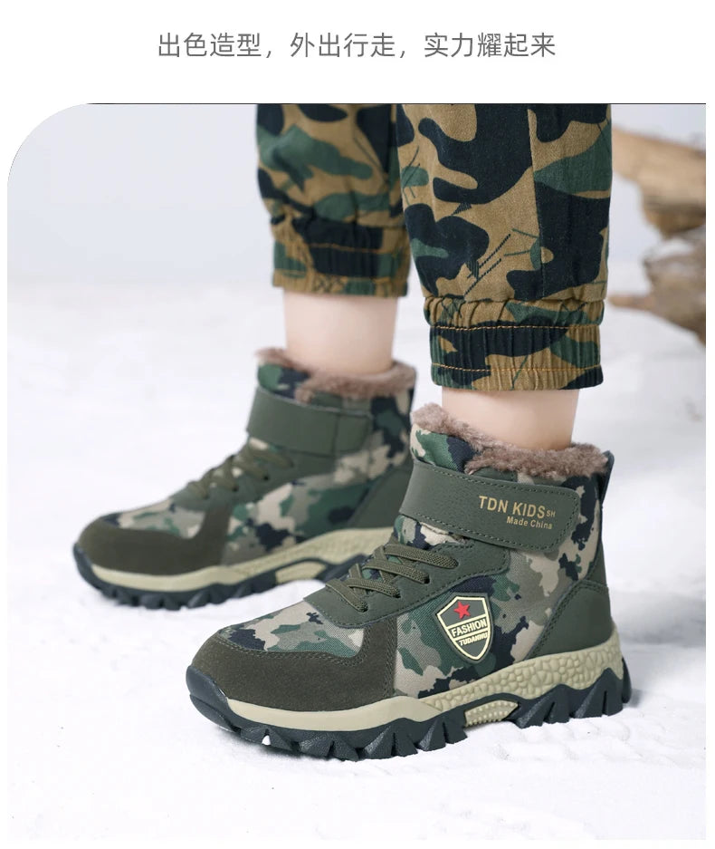 Pelz Kinderschuhe Jungen Stiefel für den  Winter