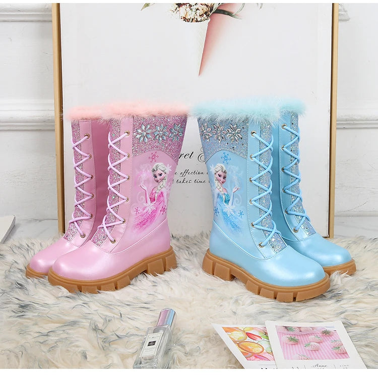 Disney Girls' Princess Elsa Mädchen Stiefel gefüttert