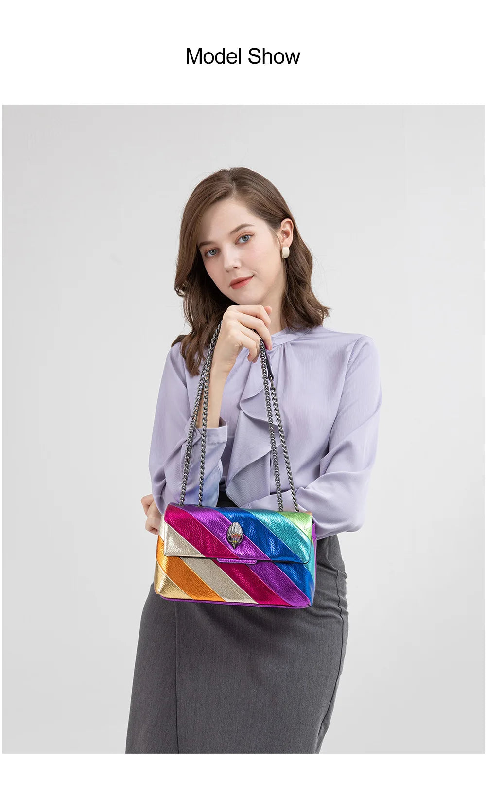 KURT GEIGER LONDON Shoulder Handbag Brand Rainbow