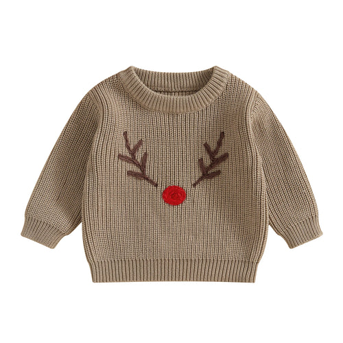 Infant Baby Girls Boys Christmas Knit Sweater Long