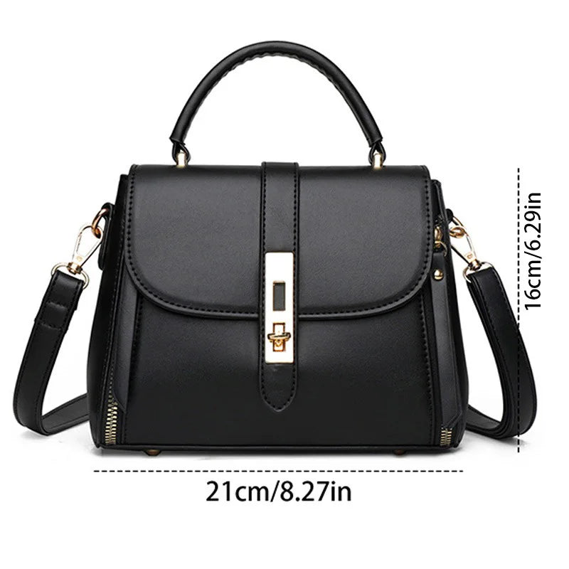 Fashion PU Leather Handbag Crossbody Soft Leather Retro High Feeling