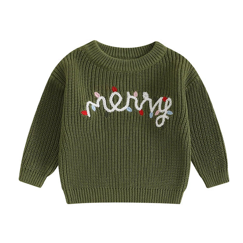 Winter Baby Girls Boys Christmas Sweaters Kids Knitted Pullover Tops