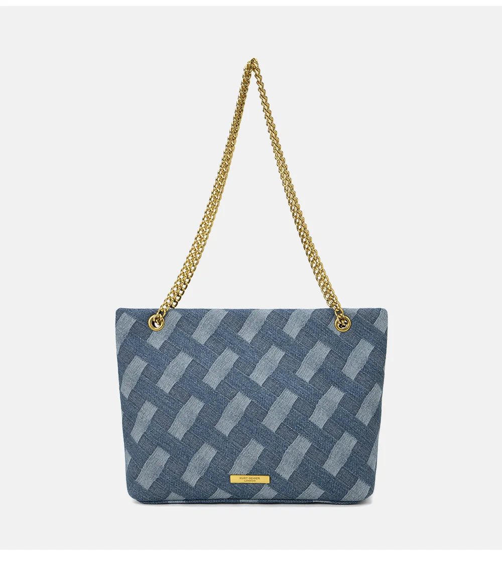 KURT GEIGER LONDON Denim  Damenhandtasche, modische Umhängetasche