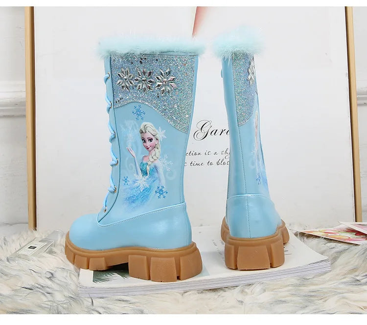 Disney Girls' Princess Elsa Mädchen Stiefel gefüttert