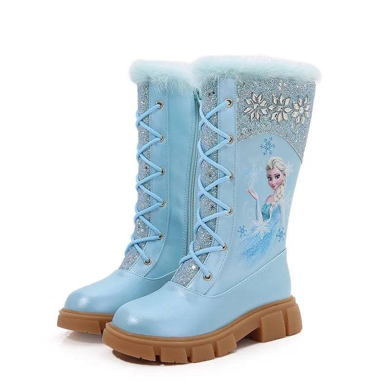 Disney Girls' Princess Elsa Mädchen Stiefel gefüttert